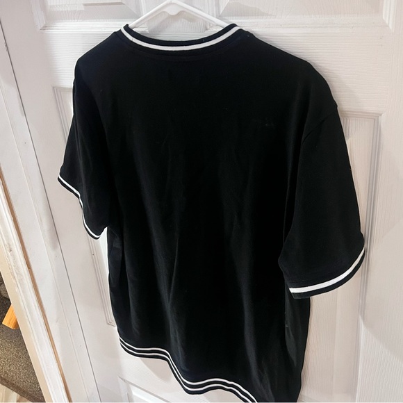 Alfani Stretch Tee Black White L - Picture 4 of 4